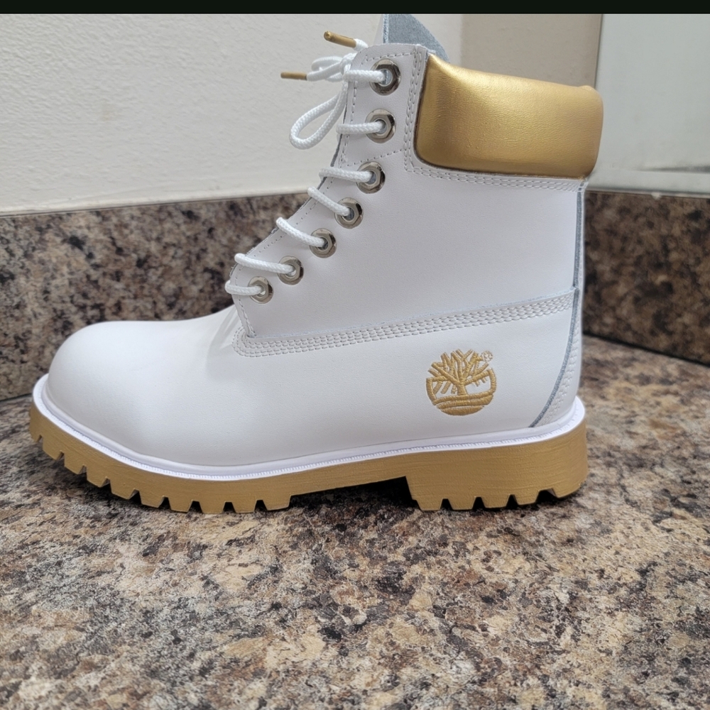 Brand new luxury Gold Timberland Boots Custom Fashion waterProof